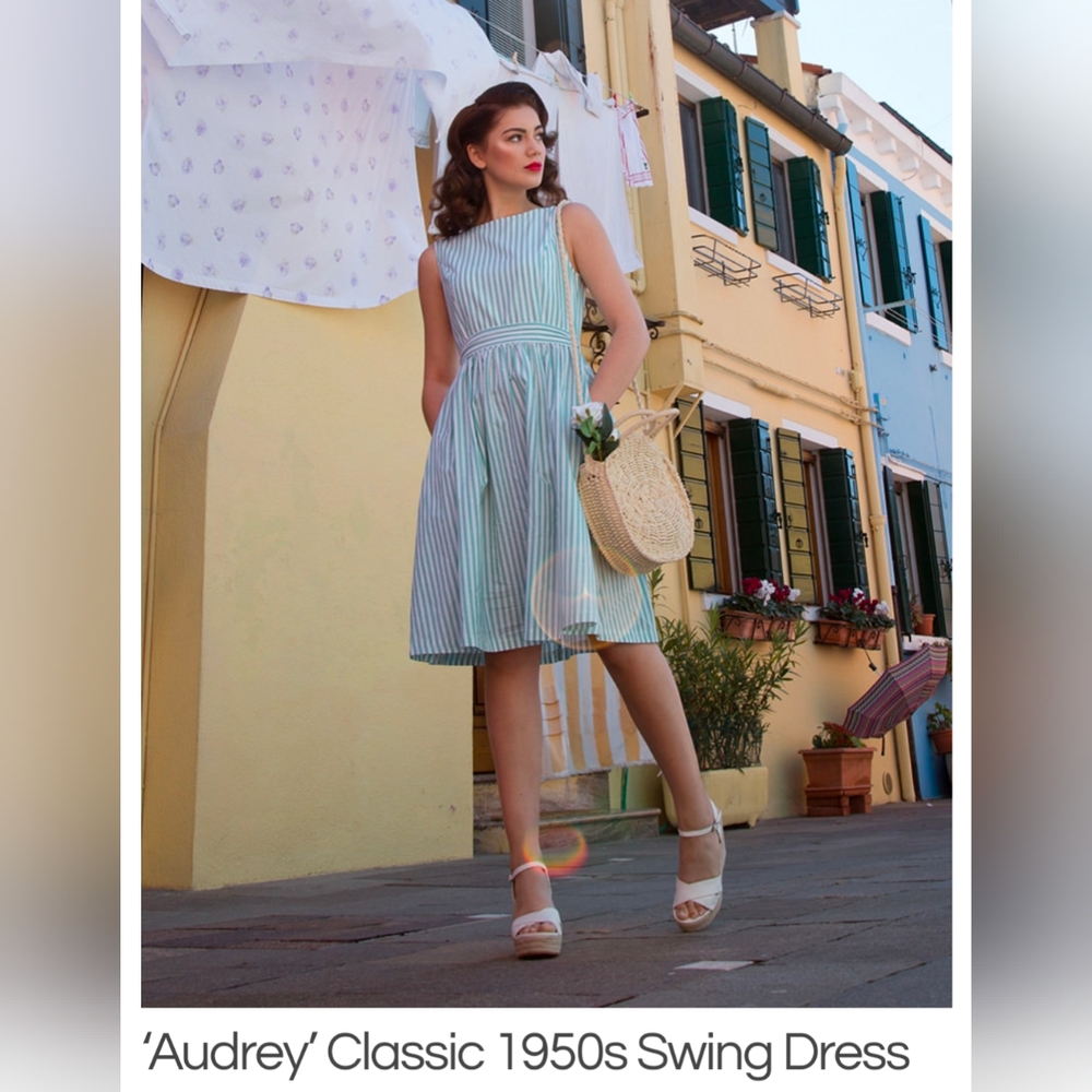 Lindy Bop striped "Audrey" dress.